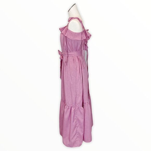 LISTICLE Boho Ruffle Maxi Dress NWT - Picture 6 of 16